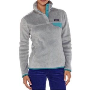 Patagonia Re-Tool Snap T Womens Fleece Pullover
Synchilla Size M Gray Teal